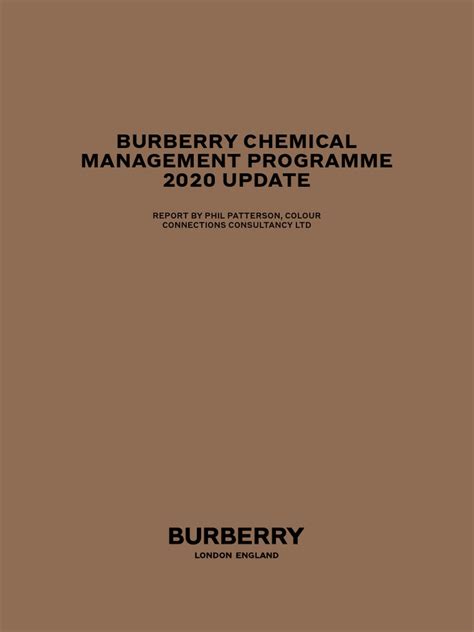 burberry packaging 2020|Burberry chemical management.